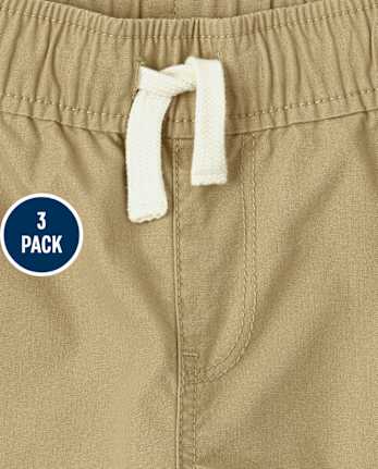 Boys Pull On Jogger Shorts 3-Pack