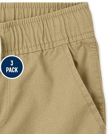 Boys Pull On Jogger Shorts 3-Pack