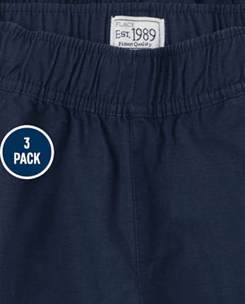 Lot de 3 shorts cargo à enfiler pour garçon