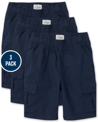 Boys Pull On Cargo Shorts 3-Pack
