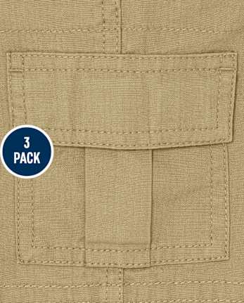 Lot de 3 shorts cargo à enfiler pour bébés et tout-petits garçons
