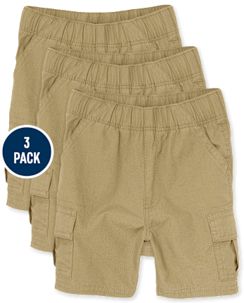 Lot de 3 shorts cargo à enfiler pour bébés et tout-petits garçons