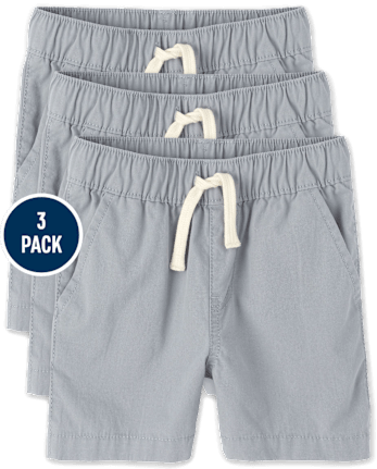 Baby And Toddler Boys Woven Pull On Jogger Shorts 3 Pack GRAY The Children s Place