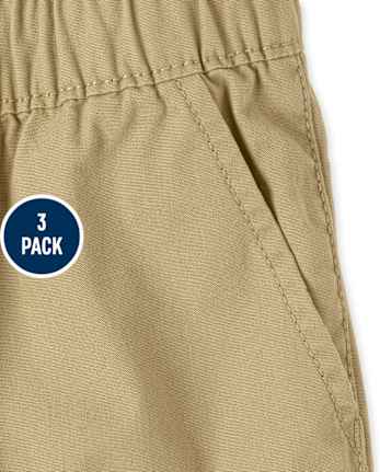 Paquete de 3 pantalones cortos tipo jogger para bebés y niños pequeños