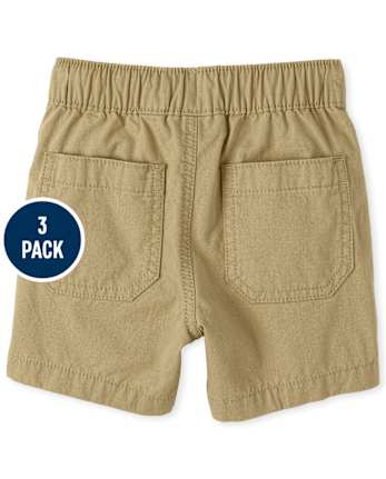 Paquete de 3 pantalones cortos tipo jogger para bebés y niños pequeños
