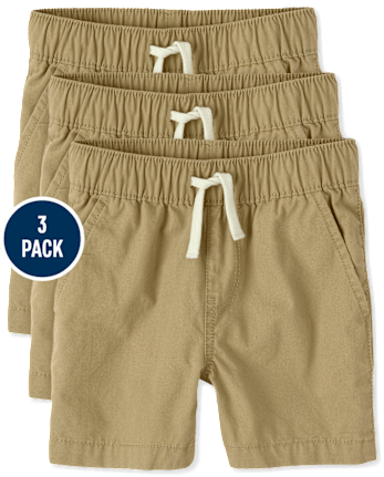 Baby And Toddler Boys Pull On Jogger Shorts 3-Pack