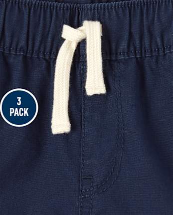 Lot de 3 shorts de jogging à enfiler pour bébé et tout-petit garçon