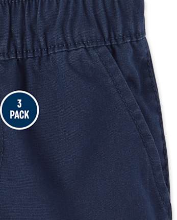 Lot de 3 shorts de jogging à enfiler pour bébé et tout-petit garçon