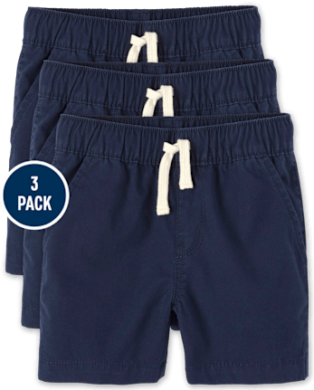 Baby And Toddler Boys Pull On Jogger Shorts 3-Pack