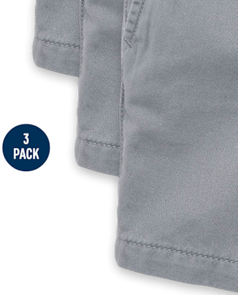 Lot de 3 shorts chino uniformes pour bébés et tout-petits garçons