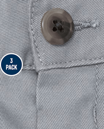 Lot de 3 shorts chino uniformes pour bébés et tout-petits garçons