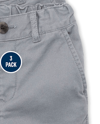 Lot de 3 shorts chino uniformes pour bébés et tout-petits garçons