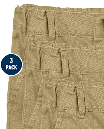 Baby And Toddler Boys Uniform Chino Shorts 3-Pack