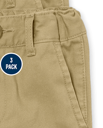 Baby And Toddler Boys Uniform Chino Shorts 3-Pack