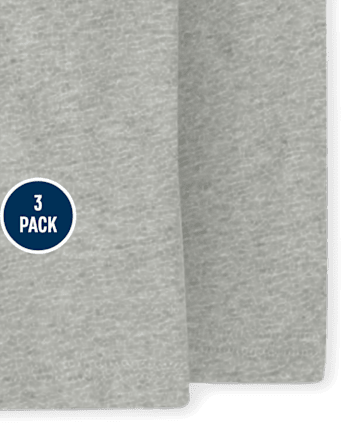 Camiseta básica con capas de uniforme para niños, paquete de 3