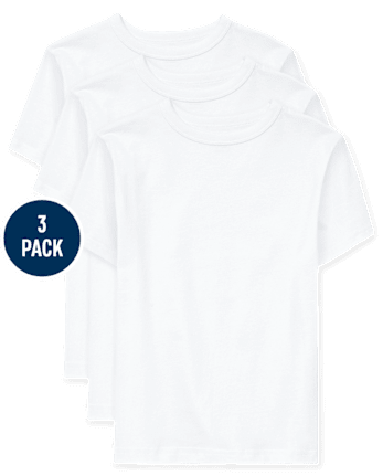 Lot de 3 t-shirts superposés de base pour garçons