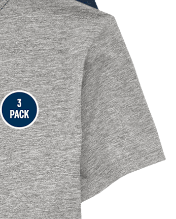 Lot de 3 t-shirts superposés de base pour garçons