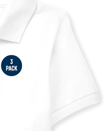 Baby And Toddler Uniform Soft Pique Polo 3-Pack