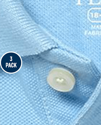 Baby And Toddler Uniform Soft Pique Polo 3-Pack