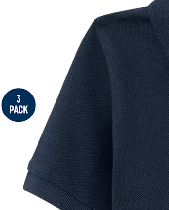 Baby And Toddler Uniform Soft Pique Polo 3-Pack