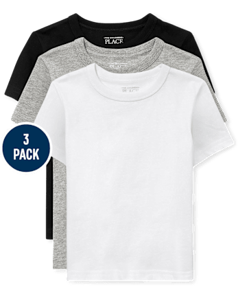 Paquete de 3 camisetas básicas con capas para bebés y niños pequeños