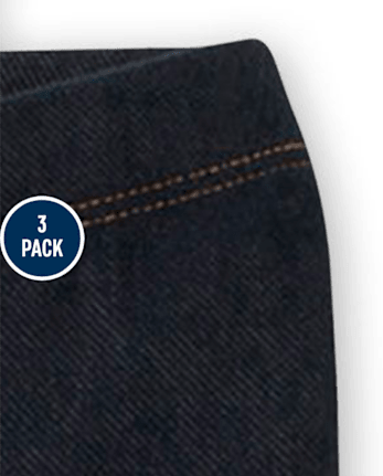 Toddler Girls Capri Leggings 3-Pack