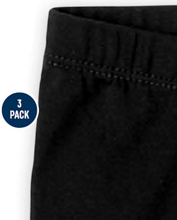 Toddler Girls Capri Leggings 3-Pack