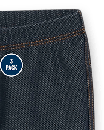 Lot de 3 leggings pour petites filles