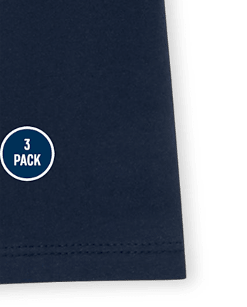 Paquete de 3 camisetas básicas con capas de uniforme para niñas