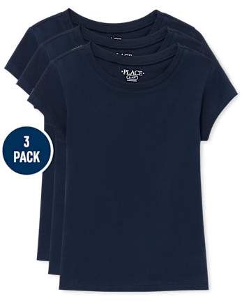Lot de 3 t-shirts à superposition basiques pour filles