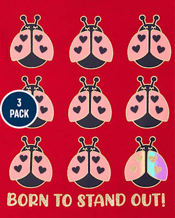 Paquete de 3 camisetas con estampado de animales para niñas pequeñas - MULTI CLR