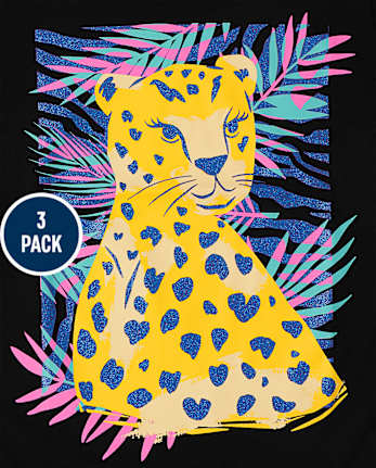 Girls Animals Graphic Tee 3-Pack