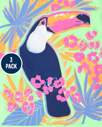 Girls Animals Graphic Tee 3-Pack