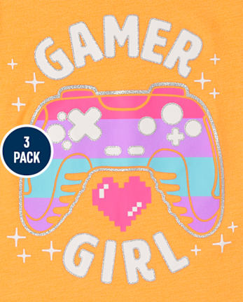 Girls Video Game Graphic Tee 3-Pack