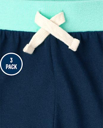 Toddler Boys Colorblock Shorts 3-Pack