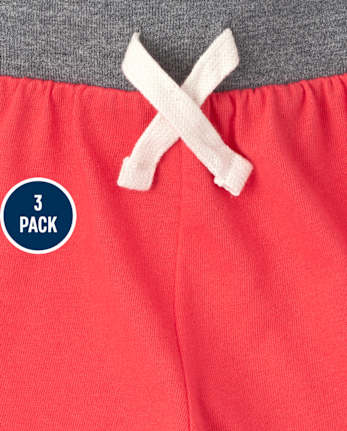 Toddler Boys Colorblock Shorts 3-Pack