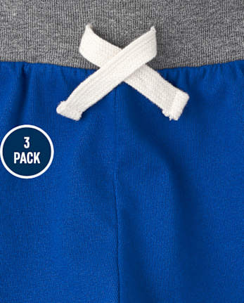 Toddler Boys Colorblock Shorts 3-Pack