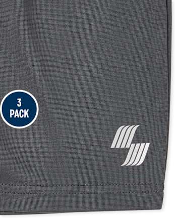 Toddler Boys Basketball Shorts 3-Pack