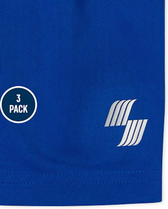 Paquete de 3 pantalones cortos de baloncesto para niños pequeños