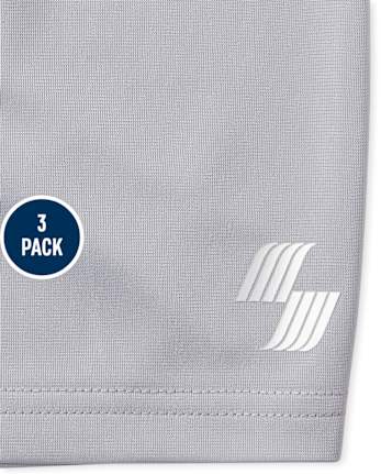 Paquete de 3 pantalones cortos de baloncesto para niños pequeños