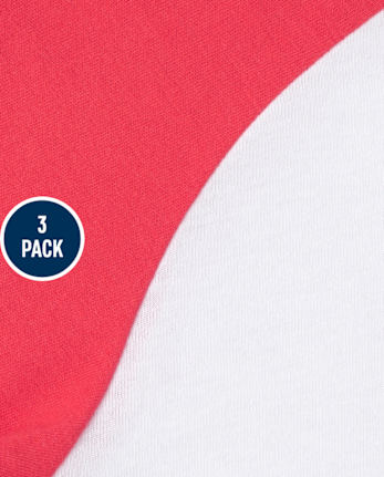 Toddler Boys Raglan Top 3-Pack
