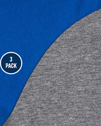 Toddler Boys Raglan Top 3-Pack