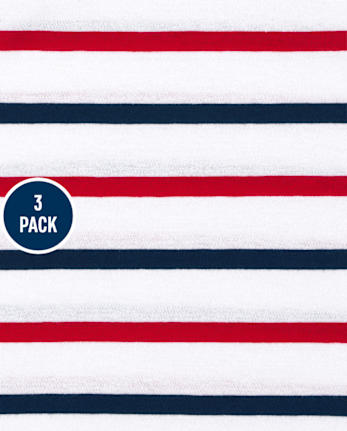 Pack de 3 camisetas sin mangas Americana Dino para niños pequeños