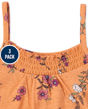Toddler Girls Smocked Top 3-Pack