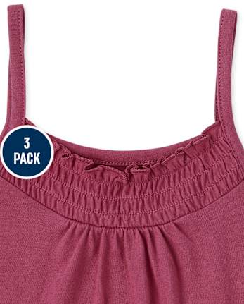 Toddler Girls Smocked Top 3-Pack