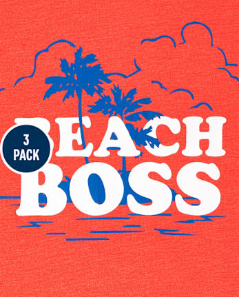 Pack de 3 camisetas de playa para niño