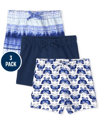 Toddler Girls Print Shorts 3-Pack