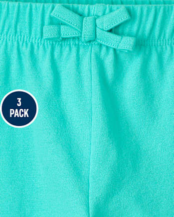 Lot de 3 shorts imprimés pour petites filles