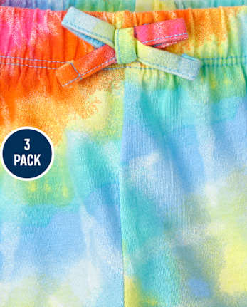 Lot de 3 shorts imprimés pour petites filles