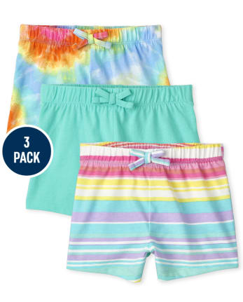 Lot de 3 shorts imprimés pour toute-petite fille